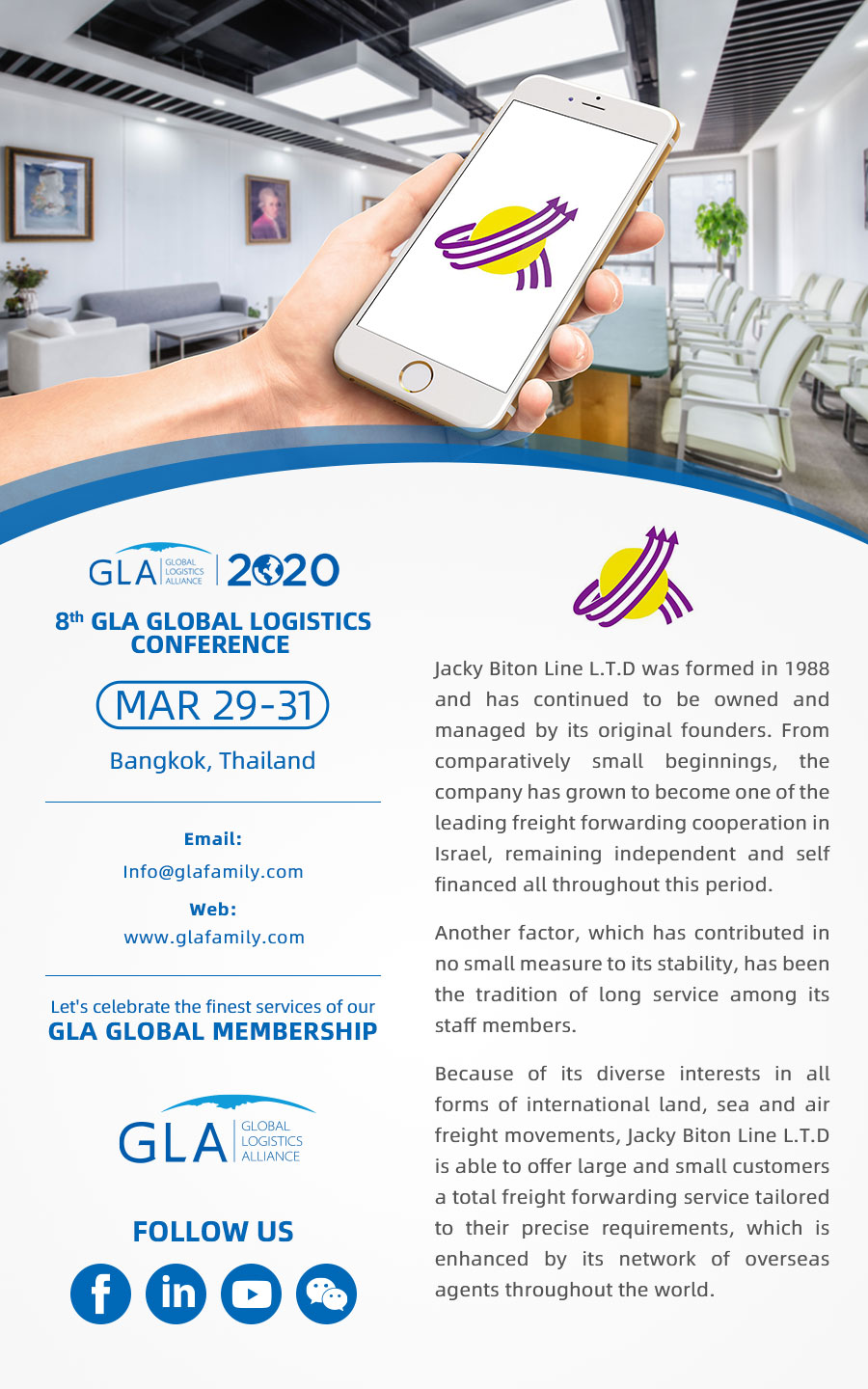GLA Membership Renewal — Jack Line Group from Isreal
