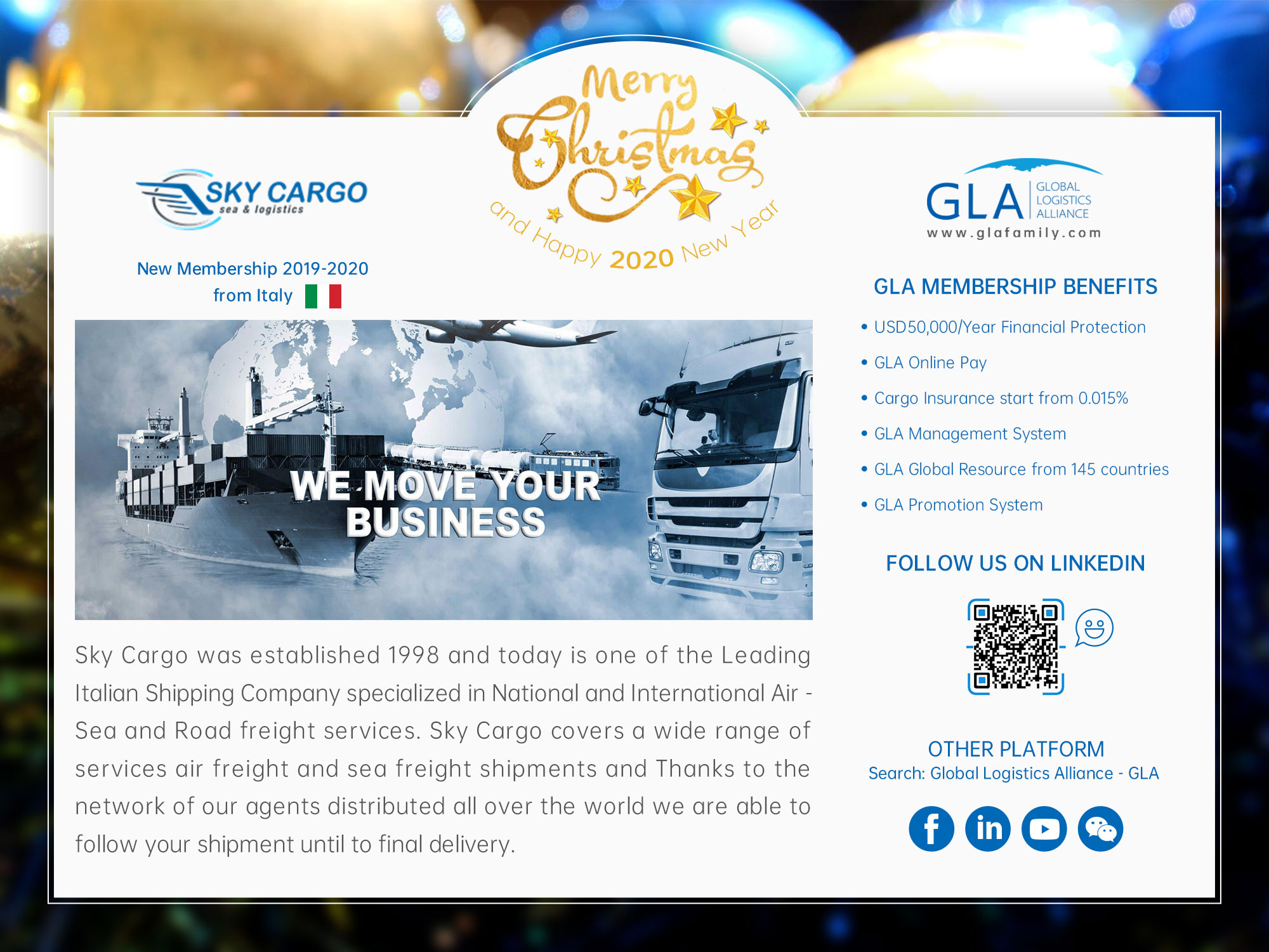 GLA New Membership — Sky Cargo from Italy